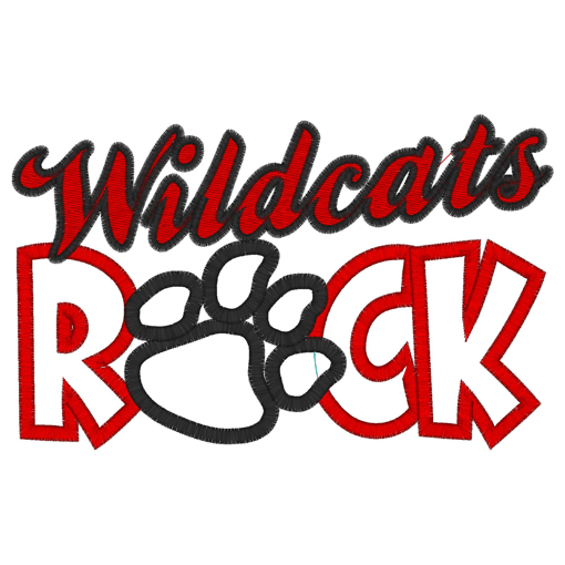 Sayings (2854) Wildcats Rock Applique 5x7