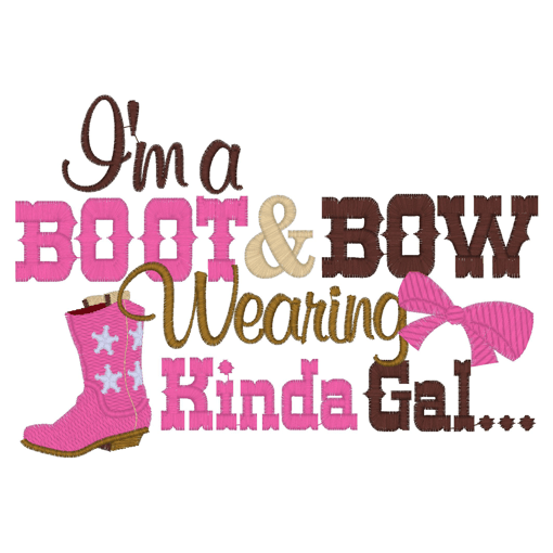 Sayings (2897) Boots & Bows 5x7