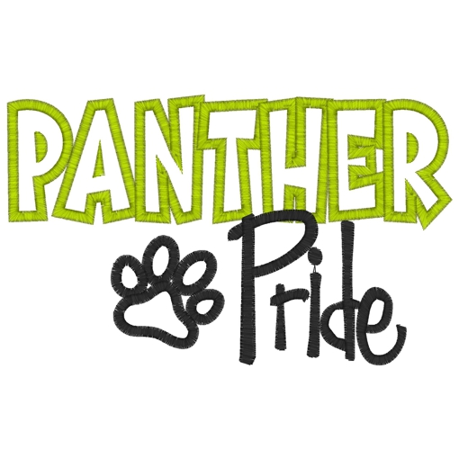 Sayings (3078) Panther Pride Applique 6x10
