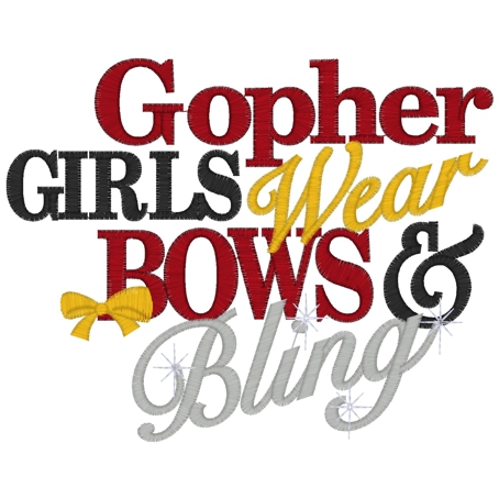 Sayings (3105) Gopher Bows & Bling 5x7