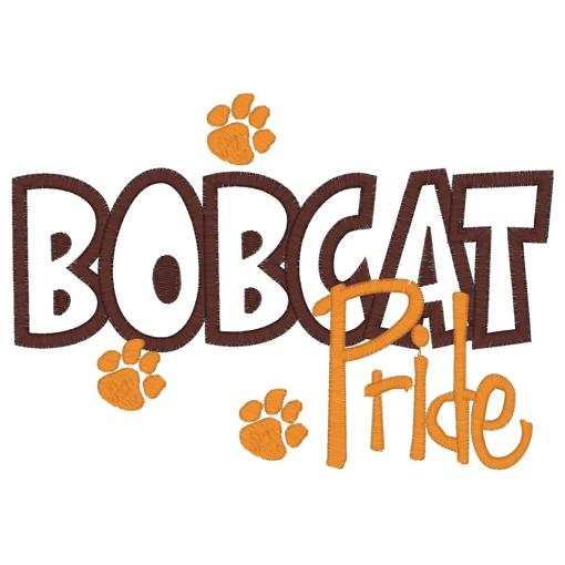 Sayings (3147) Bobcat Pride Applique 5x7