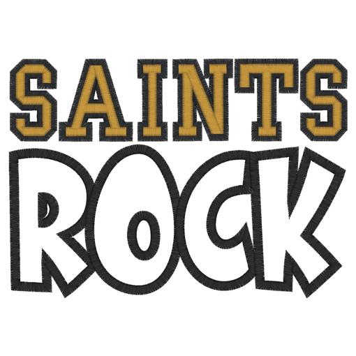 Sayings (3185) Saints Rock Applique 5x7