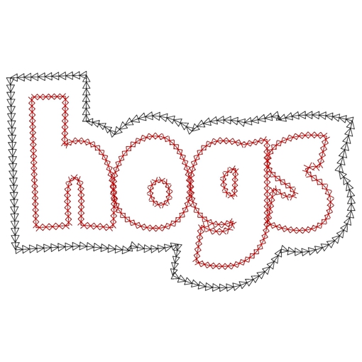 Sayings (3215) Hogs Applique 5x7