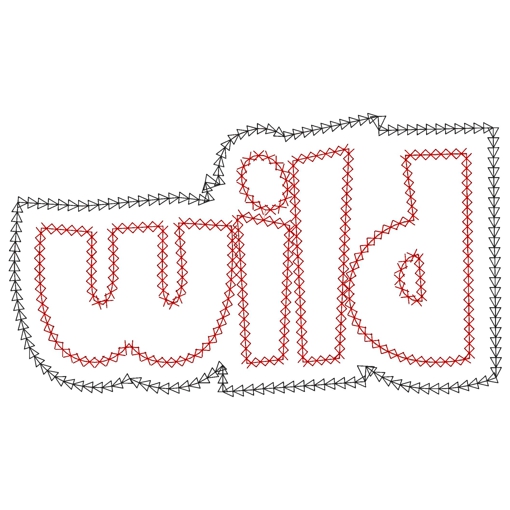 Sayings (3217) Wild Applique 5x7