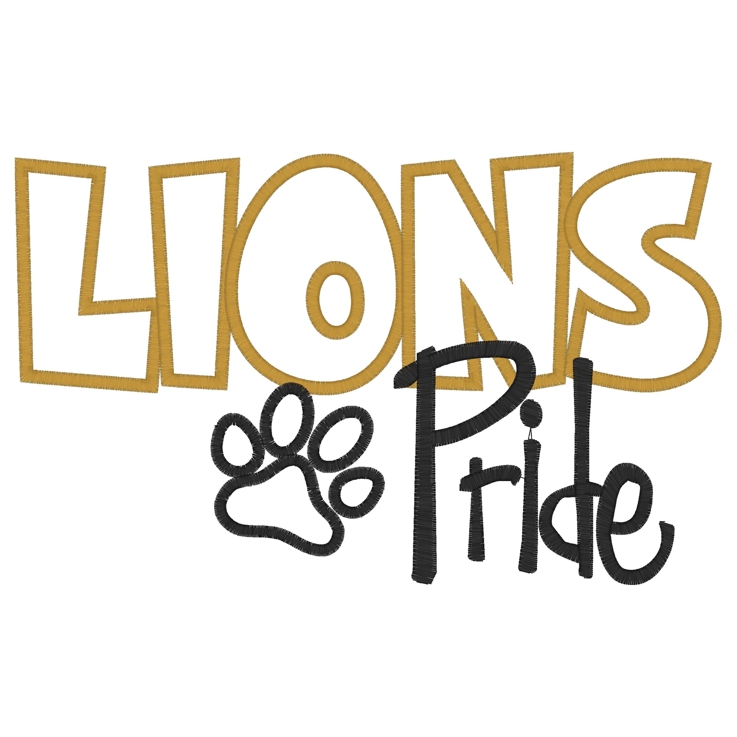 Sayings (3232) Lions Pride Applique 6x10