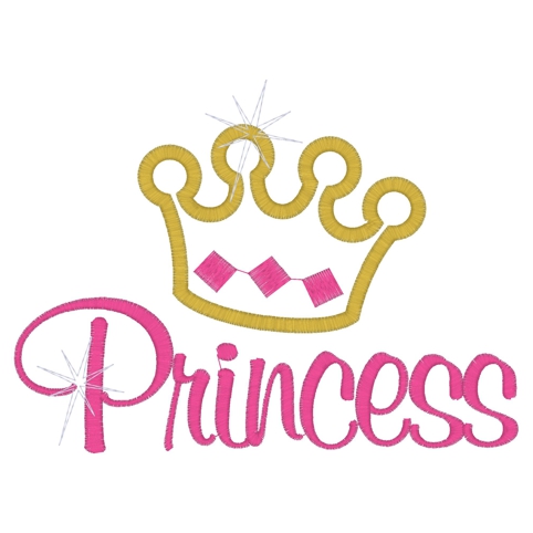Sayings (3240) Princess Applique 5x7