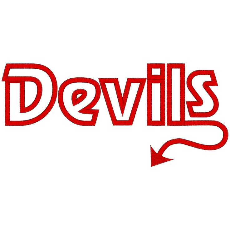 Sayings (3315) Devils Applique 6x10