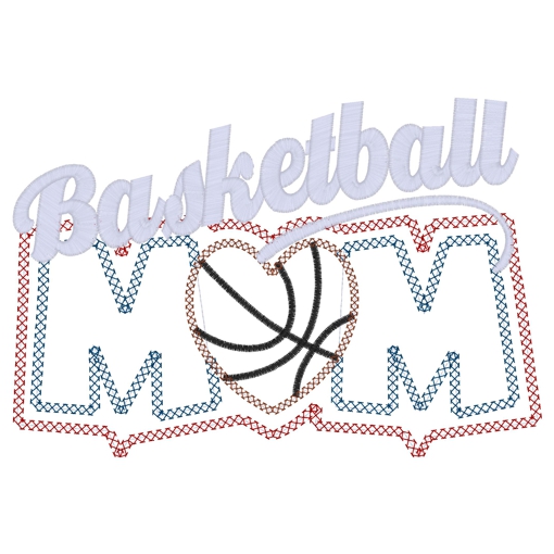 Sayings (3316) Basketball Mom Applique 5x7