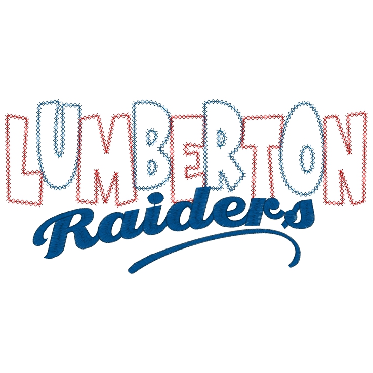 Sayings (3353) ...Lumberton Raiders Applique 5x7