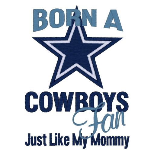 Sayings (3370) ...Cowboys Fan Like Mommy 5x7