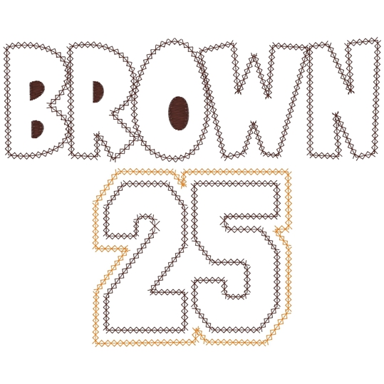 Sayings (3487) ...25 Brown Applique 6x10