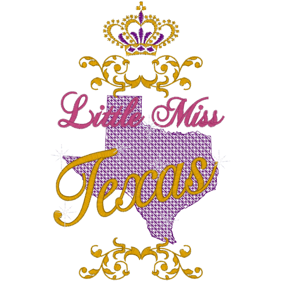 Sayings (A350) Little Miss Texas 5x7
