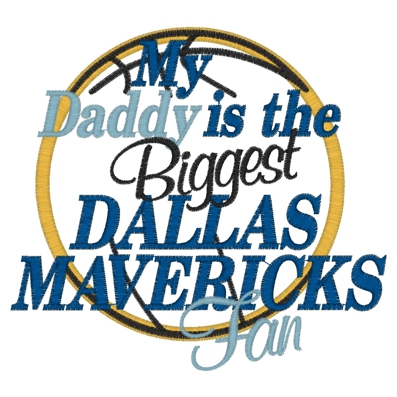 Sayings (3507) ...Mavericks Fan Basketball Applique 5x7