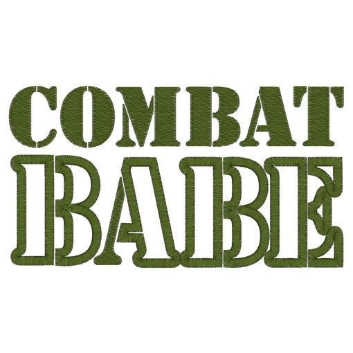 Sayings (3582) ...Combat Babe Applique 5x7