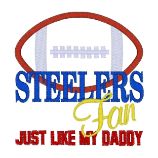 Sayings (3622) ...Steelers Fan Applique 4x4