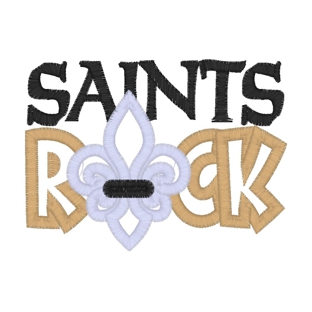 Sayings (3647) ...Saints Rock Applique 4x4