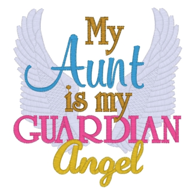 Sayings (3670) ... Aunt Guardian Angel 5x7