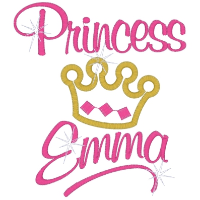 Sayings (3706) ..Princess Emma Applique 5x7