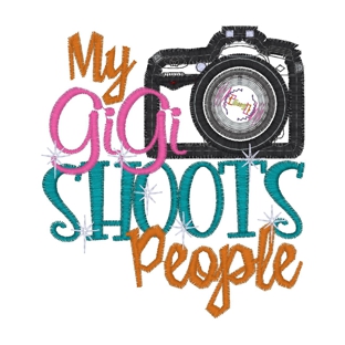 Sayings (3744) GiGi Shoots Applique 4x4