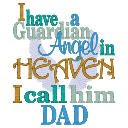 Sayings (3801) Guardian Angel Dad 5x7