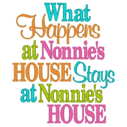 Sayings (3817) What Happens at Nonnie's House 5x7