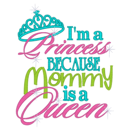 Sayings (3827) Im A Princess Mommy Queen 5x7