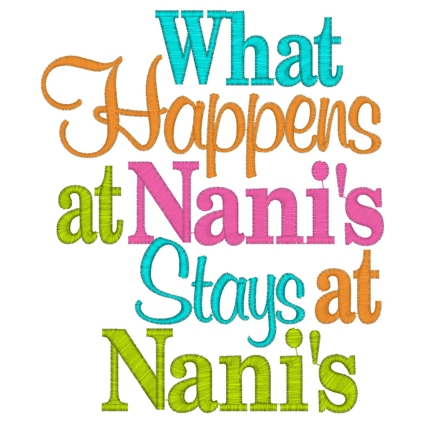 Sayings (3844) What Happens At Nani's 5x7