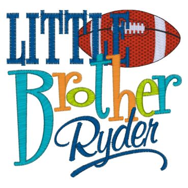 Sayings (3890) Little Brother Football 5x7