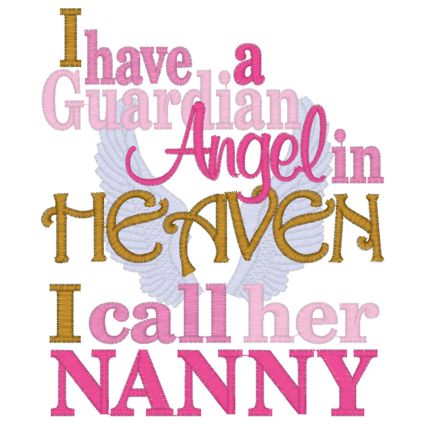 Sayings (3900) Guardian Angel Nanny 5x7