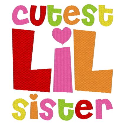 Sayings (3933) Cutest LIL Sister 5x7