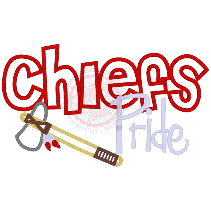 Sayings (4120) Chiefs pride Applique 6x10