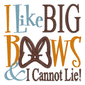 sayings (A416) BOW Applique 4x4