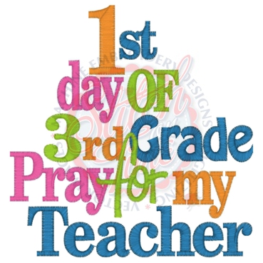 Sayings (4208) 3rd Grade Pray For Teacher 5x7