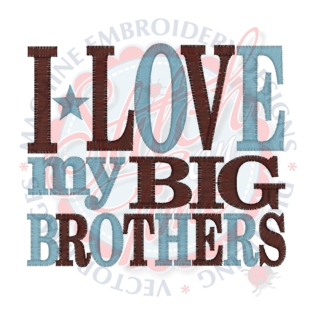Sayings (4222) I Love My Big Brothers 4x4