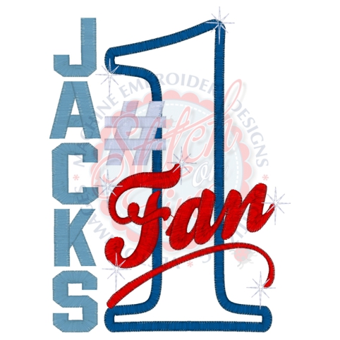 Sayings (4233) Jacks #1 Fan Applique 5x7