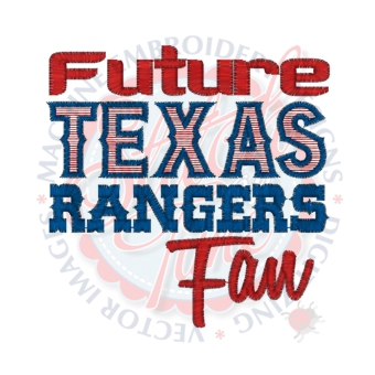 Sayings (4252) Future Texas Rangers Fan 4x4