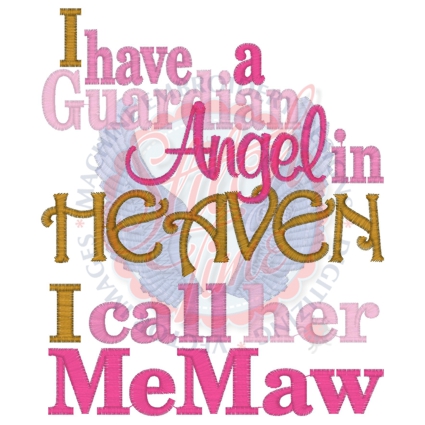 Sayings (4258) Guardian Angel MeMaw 5x7
