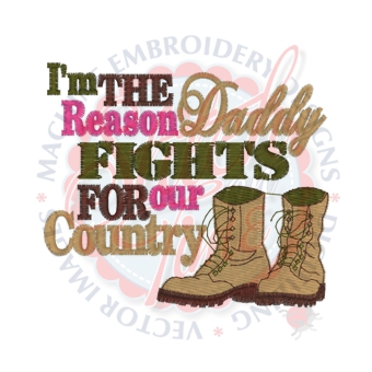 Sayings (4303) I'm The Reason Daddy Fights 4x4