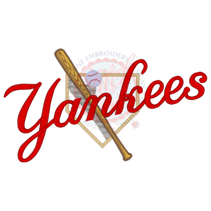 Sayings (4309) Yankees Applique 6x10