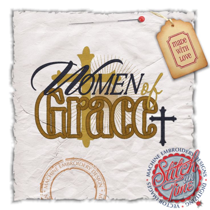 Sayings (4374) Women of Grace Applique 5x7