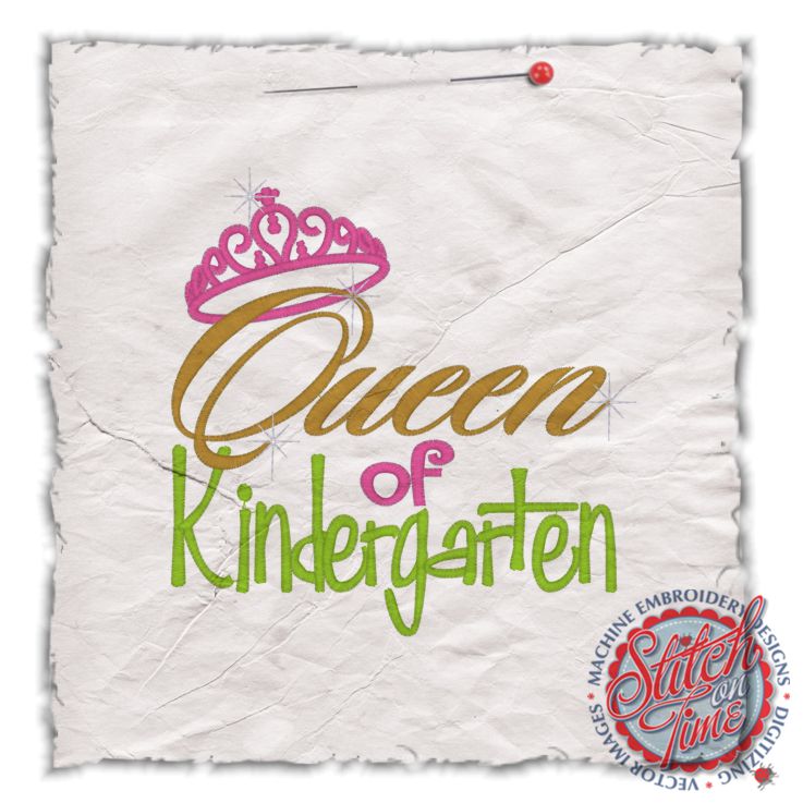 Sayings (4404) Queen Of Kindergaten 6x10