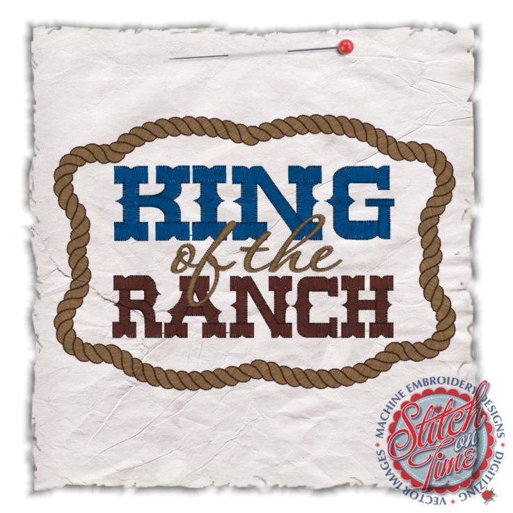 Sayings (4430) King Of The Ranch Applique 5x7