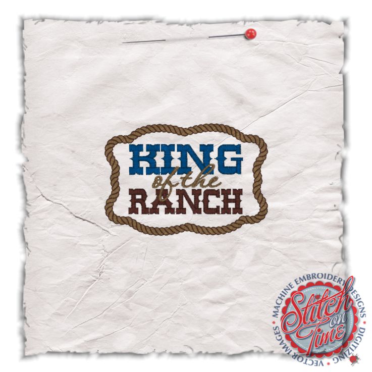 Sayings (4431) King Of The Ranch Applique 4x4