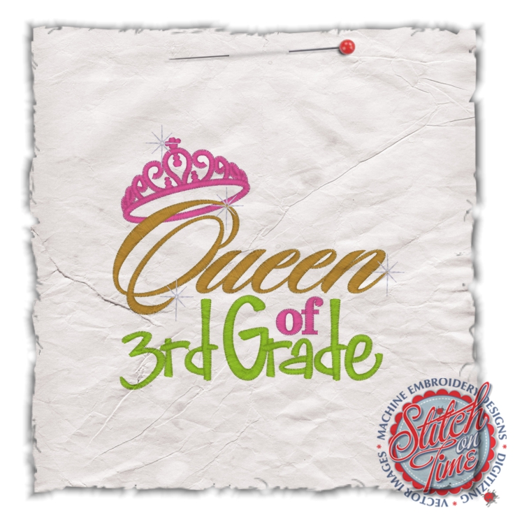 Sayings (4506) Queen Of 3rd Grade 5x7