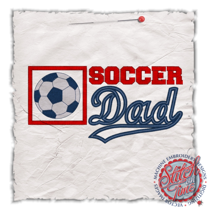 Sayings (4510) Soccer Dad Applique 5x7