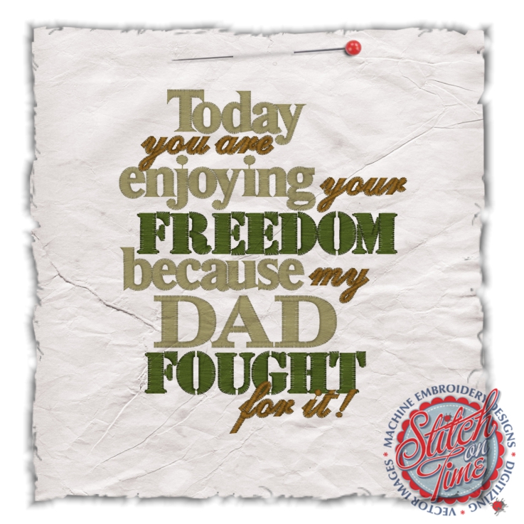 Sayings (4556) Freedom Dad 5x7