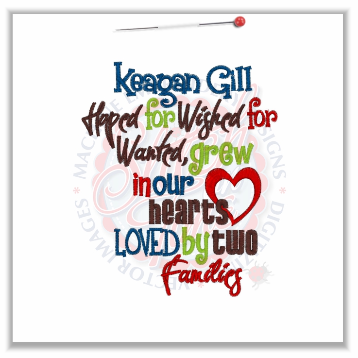 Sayings (4572) Loved By Two Families 5x7