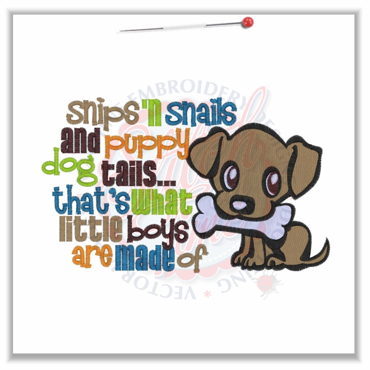 Sayings (4608) Snips 'n Snails And Puppy Dog Tails 5x7