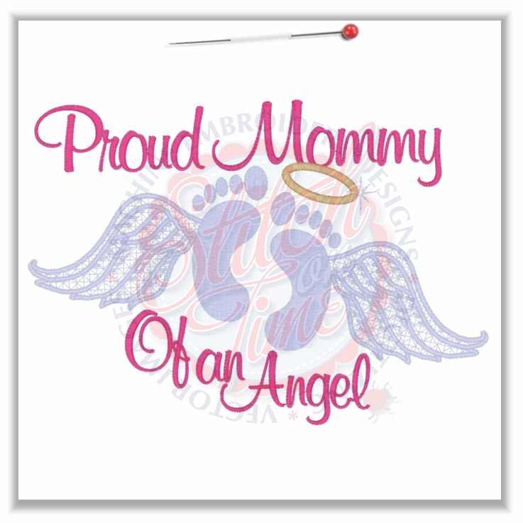 Sayings (4619) Proud Mommy Of An Angel 6x10