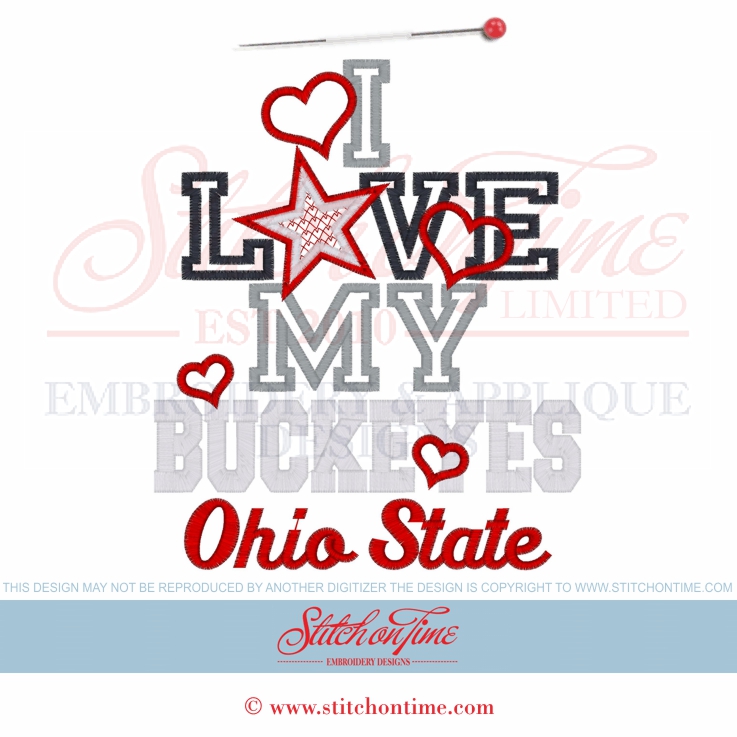 Sayings (4705) I Love My Buckeyes 6x10